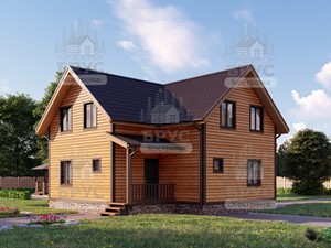 Проект дома из бруса ДБ-11