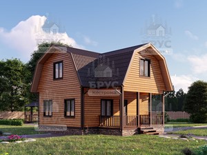 Проект дома из бруса ДБ-20