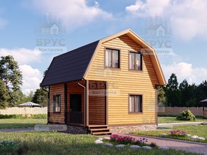 Проект дома из бруса ДБ-23