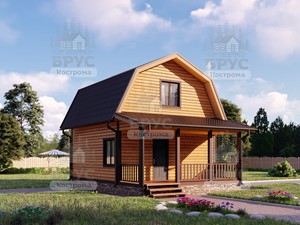 Проект дома из бруса ДБ-25
