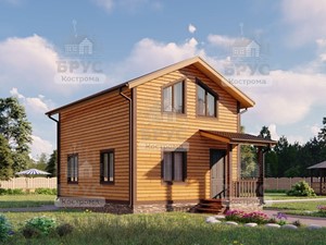 Проект дома из бруса ДБ-63