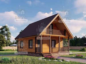 Проект дома из бруса ДБ-94