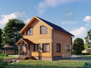 Проект дома из бруса ДБ-98