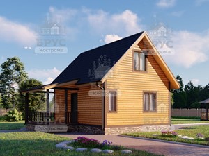 Проект дома из бруса ДБ-121
