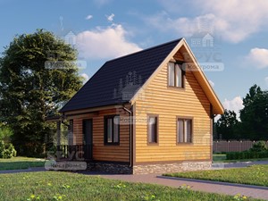 Проект дома из бруса ДБ-123