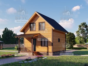 Проект дома из бруса ДБ-134