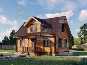 Проект дома из бруса ДБ-136