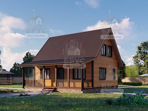 Проект дома из бруса ДБ-138