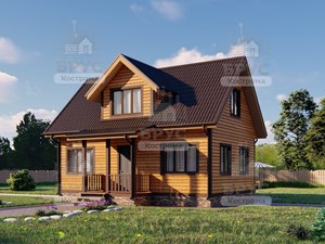 Проект дома из бруса ДБ-144