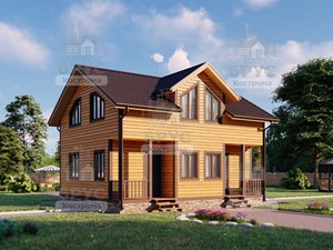 Проект дома из бруса ДБ-150
