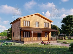 Проект дома из бруса ДБ-151